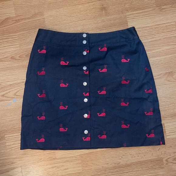 Lilly Pulitzer Dresses & Skirts - Lilly Pulitzer Button Front Skirt with Pink Whales